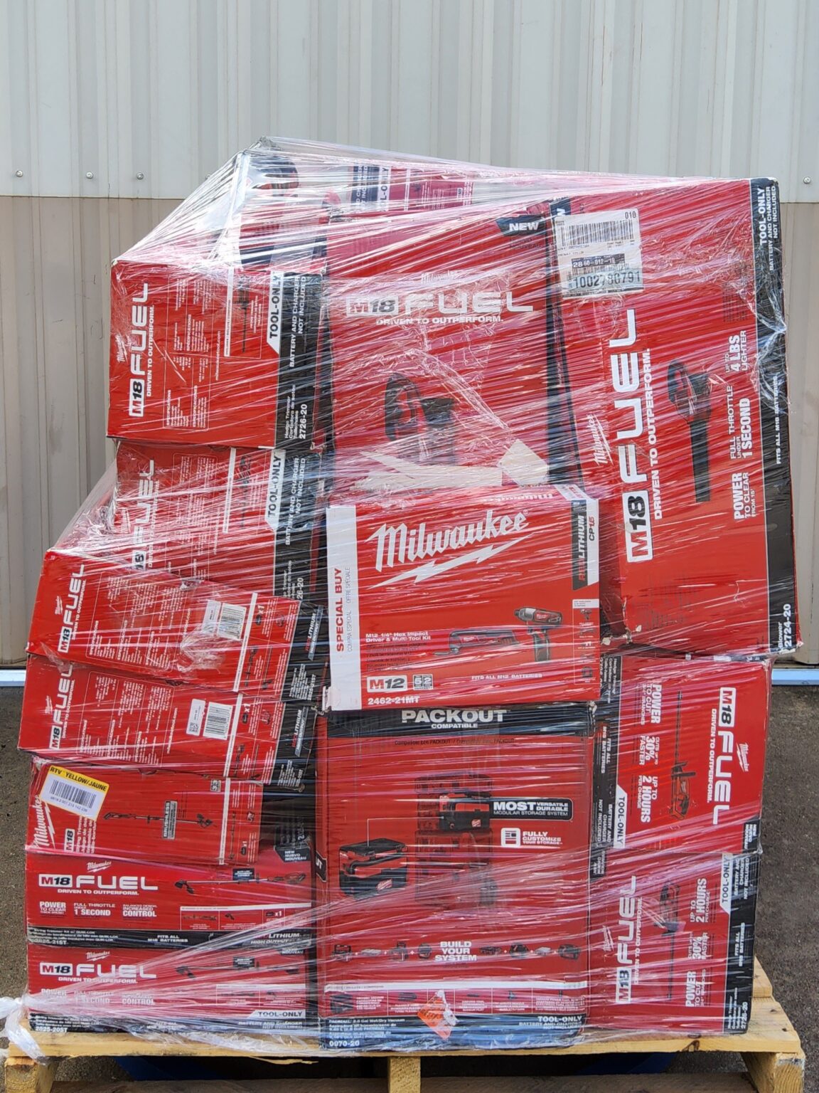 MILWAUKEE TOOL PALLET Untested Customer Returns Texas Tool Pallets