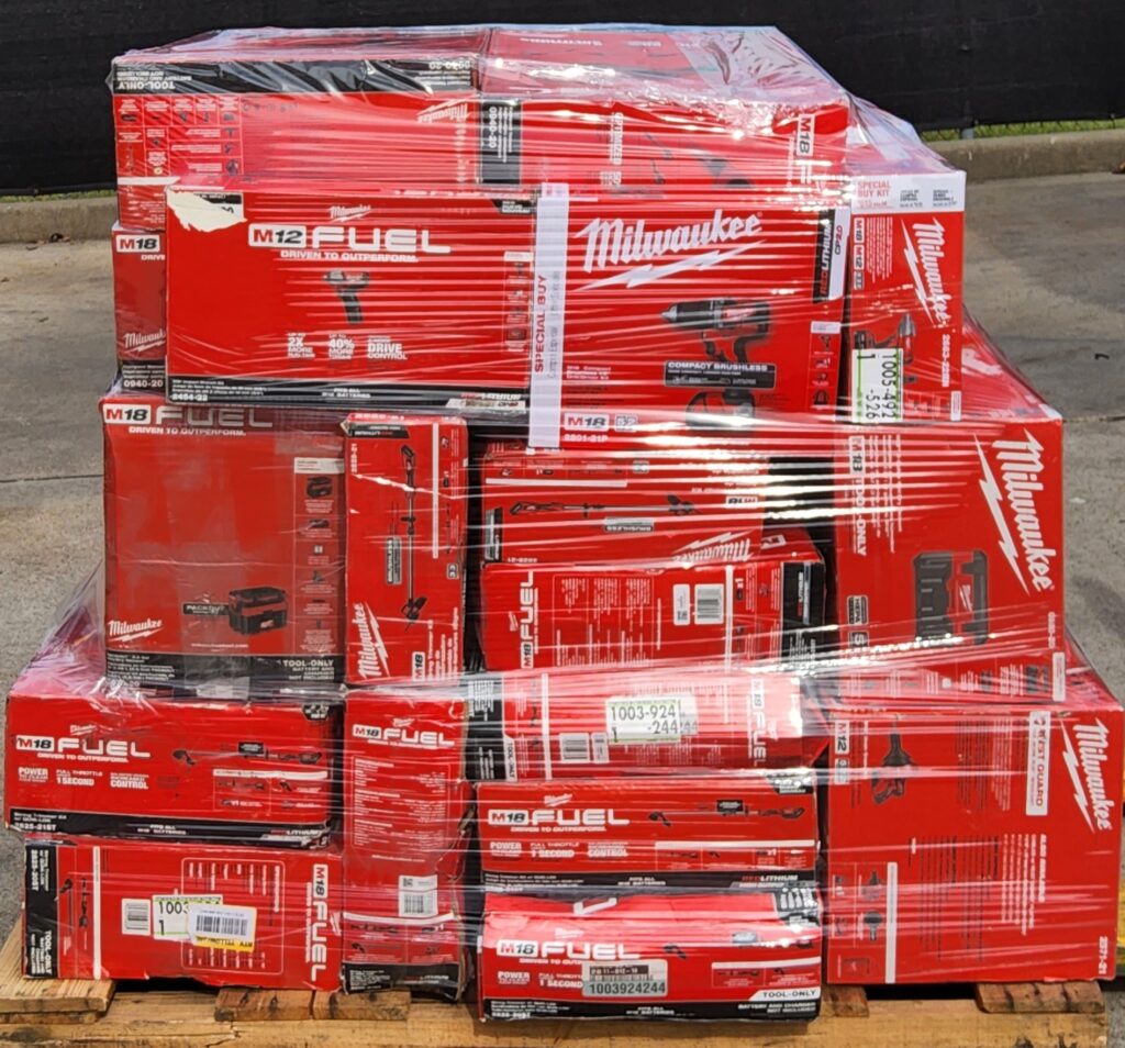 MILWAUKEE TOOL PALLET LOT ID103102 Untested Customer Returns Texas Tool Pallets