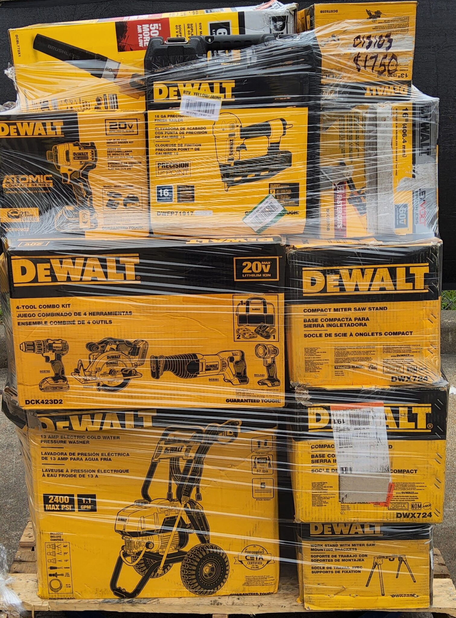 DEWALT TOOL PALLET LOT ID 013103 Untested Customer Returns Texas